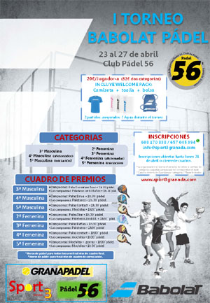 Cartel del nuevo torneo de pádel 