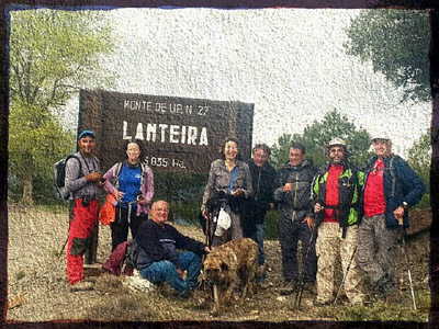 Instantánea de la salida de los miembros del Club de Montaña Lanteira