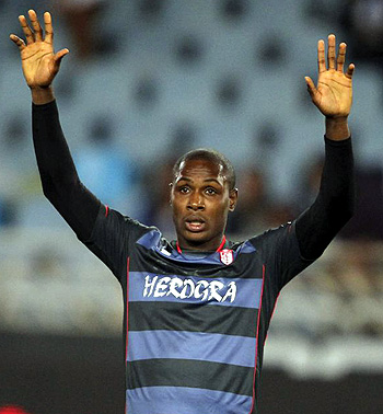 Ighalo celebra el tanto ante la Real Sociedad en el tiempo extra