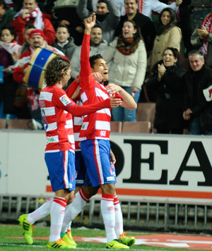 Murillo celebra un gol en Los Cármenes (BALDOMERO) 