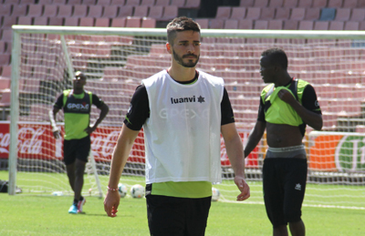 Fran Rico durante el entrenamiento de esta mañana (GRJ)