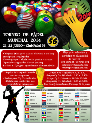 Cartel del torneo de pádel 