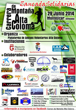 Cartel de la carrera de montaña 