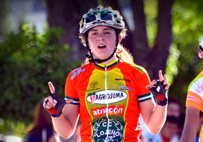 María José celebrando su triunfo 