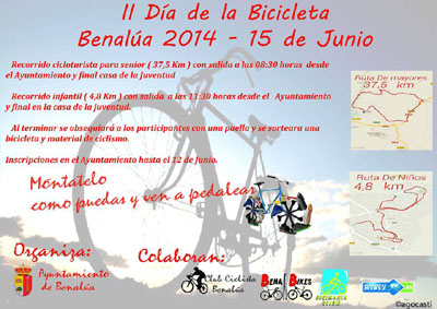 Cartel del II Día de la Bicicleta en Benalúa 