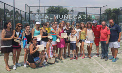 Entrega de premios del torneo de pádel 