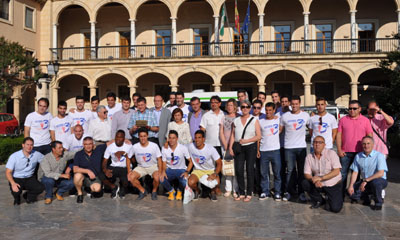 Recepción del equipo en el Ayuntamiento 