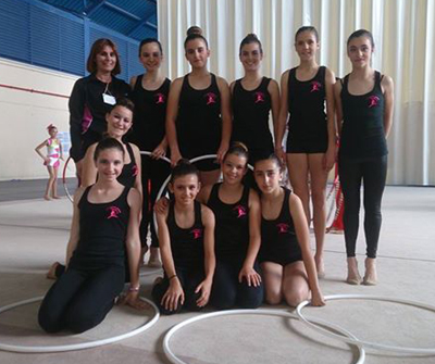 Integrantes del equipo de gimnasia rítmica de Guadix 