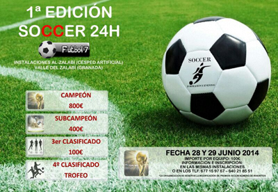 Cartel de las 24 horas de fútbol 7 de Alcudia 
