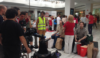 Uno de los instantes de la grabación del spot (GRANADA CF)