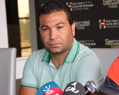 Cordero durante la presentación de Sissoko