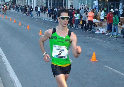 Amezcua durante una de sus pruebas 