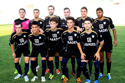 Alineación del Loja ante el Antequera 
