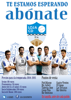 Cartel de la campaña de abonados del Loja 