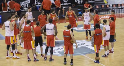 España se ha ejercitado en el Palacio de los Deportes (FEB)