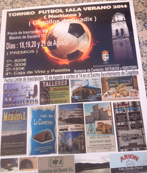 Cartel del torneo de fútbol sala 