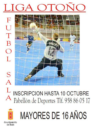 Cartel de la liga de otoño en Baza 