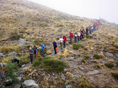 Senderistas sexitanos por las laderas de Sierra Nevada 