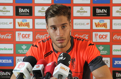 Rochina en la rueda de prensa tras el entrenamiento (GRJ)