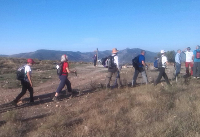 Algunos de los participantes durante la marcha 