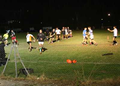 Entrenamiento nocturno del Universidad de Granada 