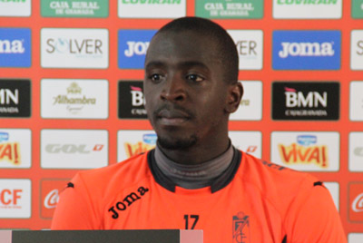 Sissoko durante la rueda de prensa en Armilla (GRJ)