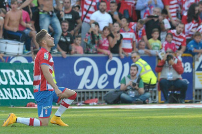 Rochina no encontro el gol ante el Real Madrid (BALDOMERO)