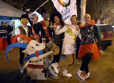 Los disfraces tomaron por unos minutos las calles de Granada