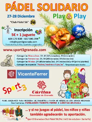 Cartel de la jornada de pádel solidario 