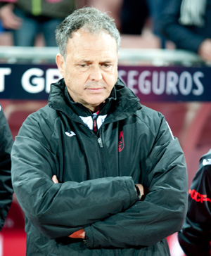 Caparrós durante el encuentro copero ante el Sevilla (BALDOMERO)