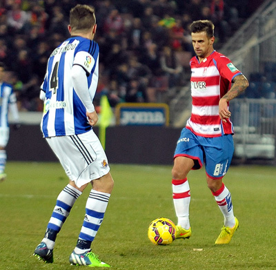 Javi Márquez ocupó un puesto en el once inicial (JOSÉ M. BALDOMERO)