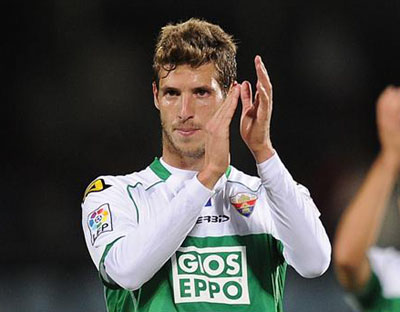 Rubén Pérez durante su etapa en el Elche 