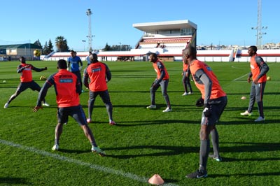 La plantilla ha realizado el último entrenamiento en Marbella (GRANADA CF)