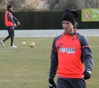 Rubén Pérez a la finalización del entrenamiento 