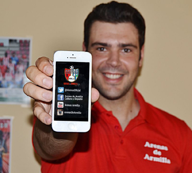 Álvaro Garrido, community manager del Arenas de Armilla 