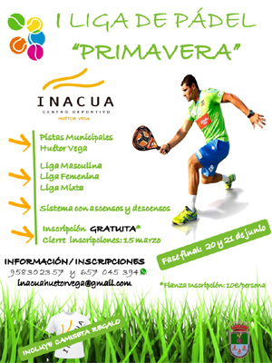 Cartel del torneo de pádel 