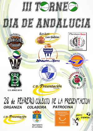 Cartel del torneo de baloncesto 