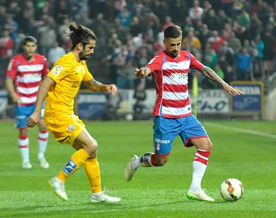 Javi Márquez, uno de los más destacados frente al Málaga (J. M. BALDOMERO)