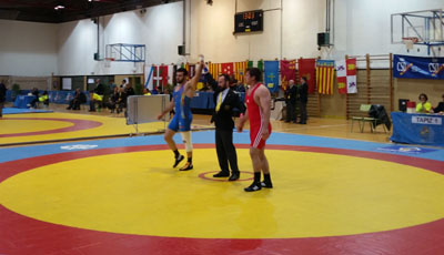 José López en el momento de proclamarse campeón 