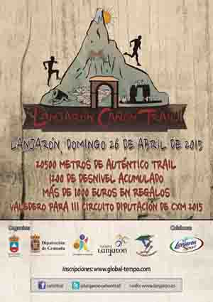 Cartel de la Lajarón Cañon Trail 
