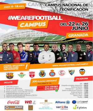 Cartel del We are football campus 