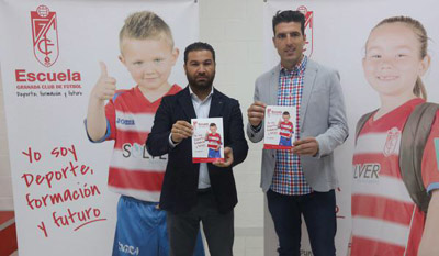Lucena y Cordero han presentado las escuelas del Granada (GRANADA CF)