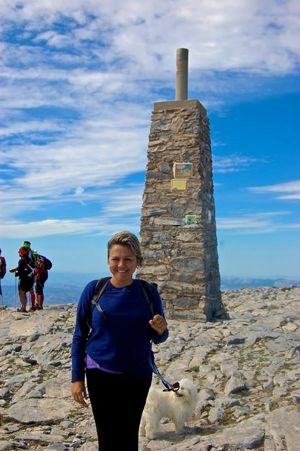Mª Teresa en una de sus ascensiones 