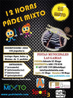 Cartel del torneo de pádel 