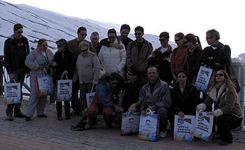 Grupo de agentes turísticos en su visita a Sierra Nevada (CETURSA)