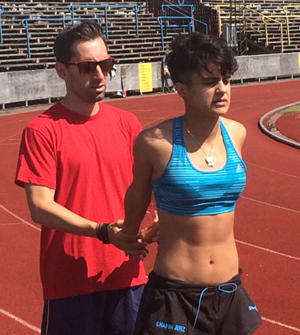 María Pérez junto a Jacinto Garzón 