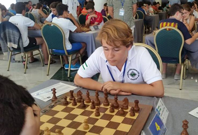 Rubén Domingo durante una de sus partidas (RFEA)