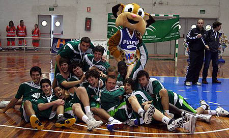 El Unicaja de Málaga celebró el título en Albolote (ANDALUZABALONCESTO.ORG)
