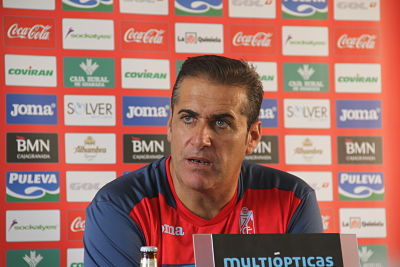 Sandoval en la rueda de prensa previa al partido en Getafe (GRJ)