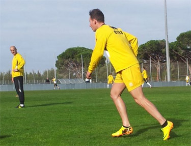 Migue García, durante su cesión en el Cádiz 